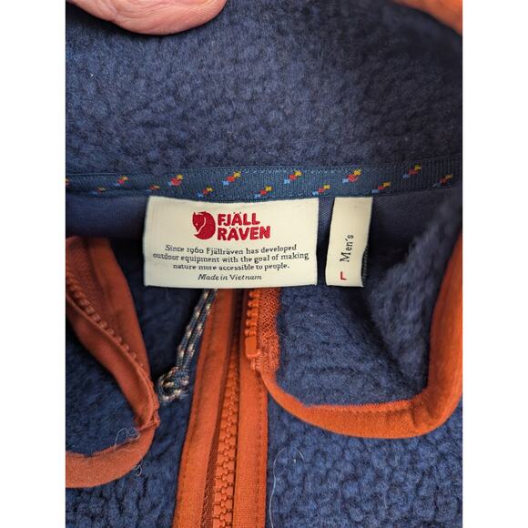 Fjallraven Vardag Pile Fleece Jacket Navy Lined Full Zip Mens Size Medium - Picture 5 of 10
